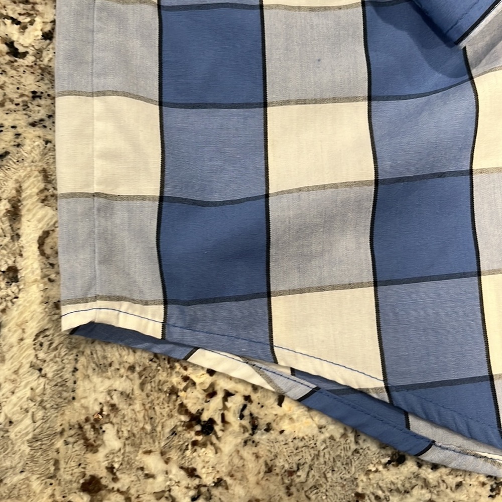 Like new Koret Vintage blue and white plaid longsleeve top - Picture 5 of 13